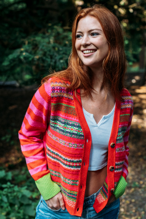 Stobo Fairisle Vee Cardigan