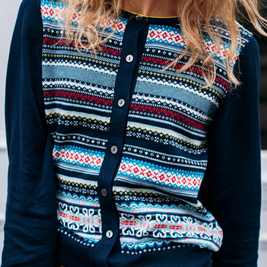 Sailor Round Neck Cardigan