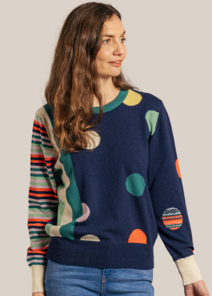 Melrose Stripe and Dot Sweater