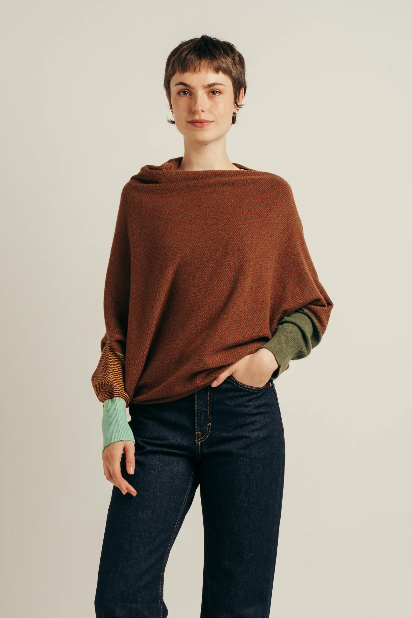 Melrose Tweed Drape Top