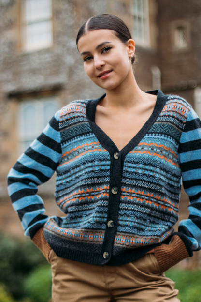 Stobo Fairisle Vee Cardigan