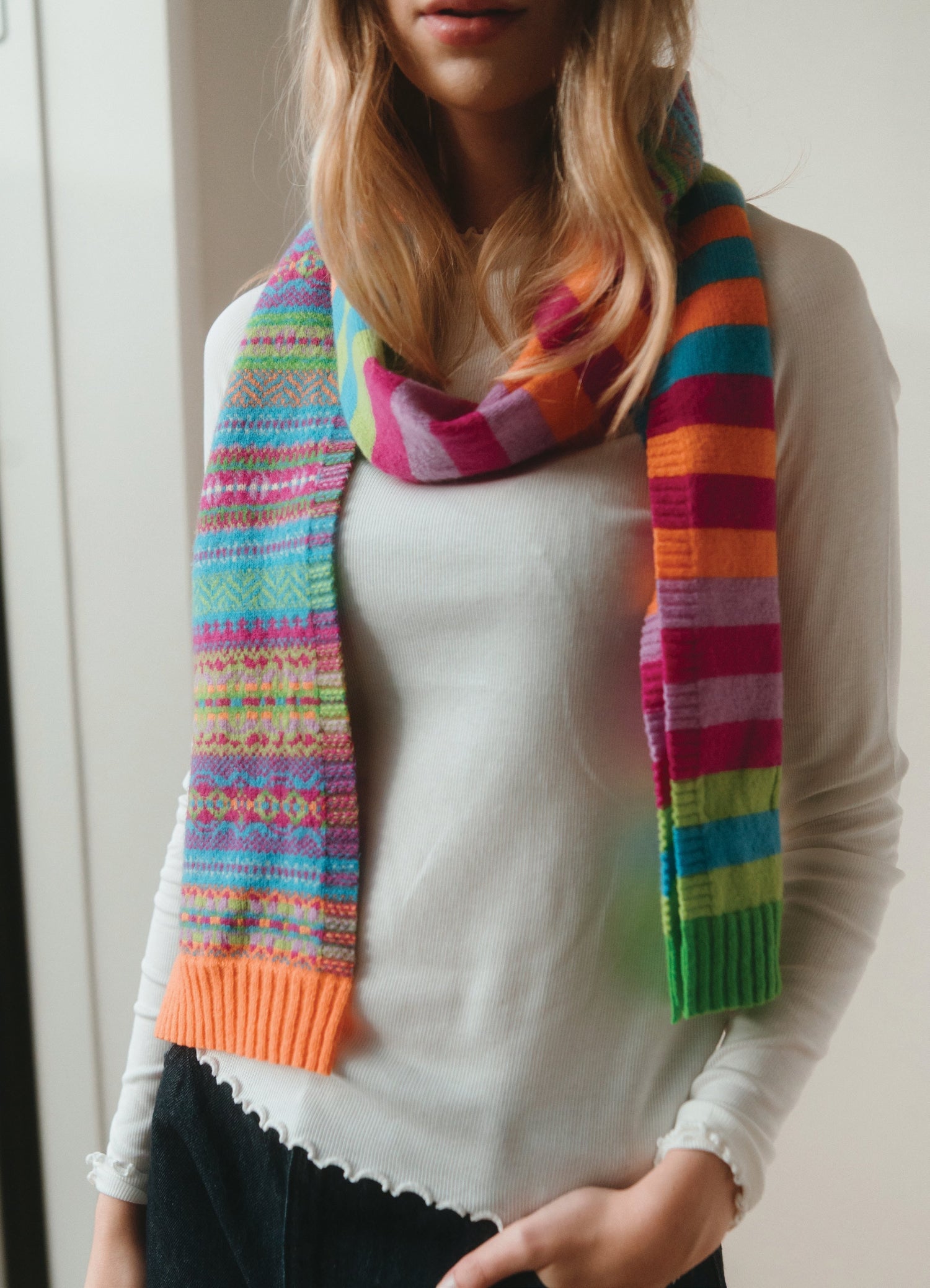 Stobo Long Striped Scarf